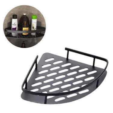 Imagem de Prateleira de Canto Shampoo Sabonete Banheiro Organizador Parede Box -