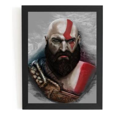 Imagem de Quadro Decorativo Kratos Game Arte God Of War 4 - Fanarte