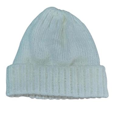 Imagem de Touca / Gorro de Lã para Bebê - Artesanato, Creme