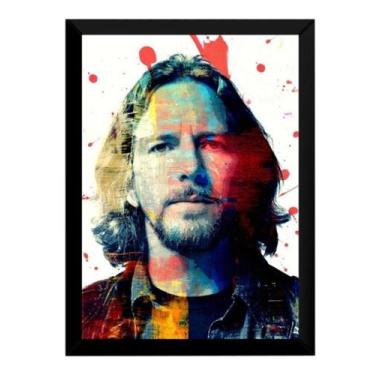 Imagem de Quadro Pearl Jam Eddie Vedder Arte Rock Poster Moldurado - Fanarte