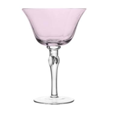 Imagem de Taça para Vinho Lily 300ml  Vidro Rosa e Cinza Wolff