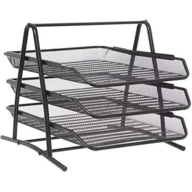 Imagem de Organizador Mesa Porta A4 Papel Documentos 4 Bandeja 3 Bandeja(3 anda)