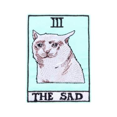 Imagem de Ruoming Ruoming 1 peça de adesivos decorativos para cartas de tarô, design místico bordado, sol e lua, apliques costurados DIY para roupas e acessórios (Tarot17)