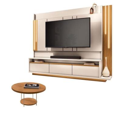 Imagem de Estante Home Theater Montane Off White Cinamomo E Mesa De Centro Sky Cinamomo - Hb Móveis