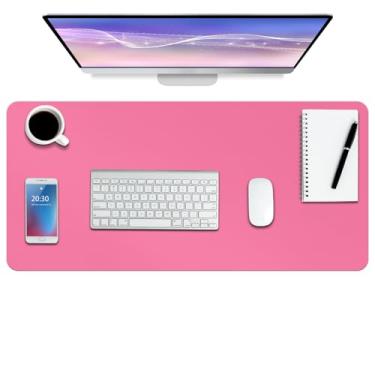 Imagem de Boutilon Protetor de mesa de couro, tapete de mouse antiderrapante, tapete de mesa para laptop, tapete de mouse de escritório, borrão de mesa de couro impermeável, bloco de escrita para escritório e