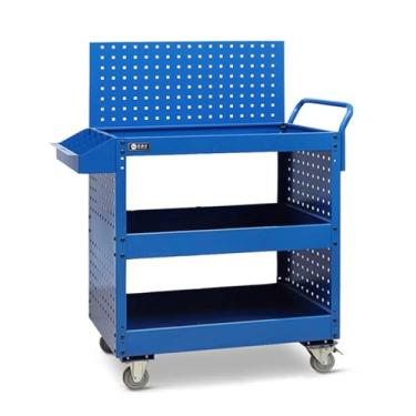 Imagem de Carrinho multifuncional de ferramentas rolantes com gaveta, armário organizador de armazenamento resistente, carrinho de serviço industrial utilitário com rodízios e sistema de bloqueio, ideias de