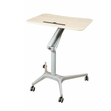 Imagem de Suporte de pódio ajustável em altura com rodas, púlpito móvel portátil para sala de aula, igreja e eventos, mesa de laptop em pé, púlpito preto sobre rodas