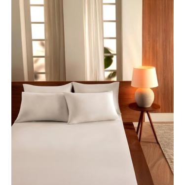 Imagem de Jogo De Cama Queen Malha 3 Peças Liso Vivaldi Bege, UN, Bege