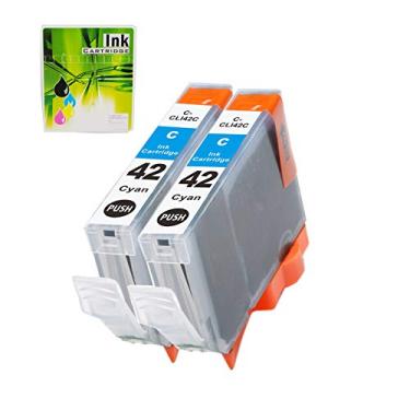 Imagem de NEXTPAGE Cartuchos de tinta CLI42 C substituição de cartuchos de tinta compatíveis para Canon CLI42 CLI-42 cartuchos de tinta ciano profissional Inkjet PIXMA-100, CLI42 C pacote com 2