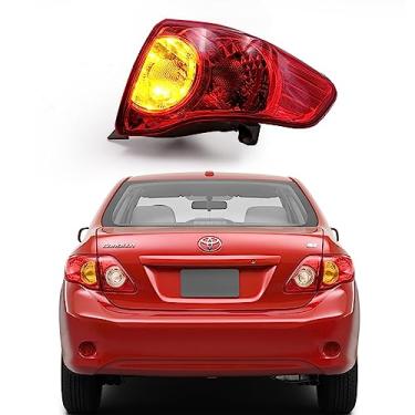 Imagem de leaptrend Lâmpada externa traseira do conjunto da luz traseira direita compatível com Toyota Corolla 2009-2010 luz de freio do lado do passageiro substitui 8155002460 TO2801175