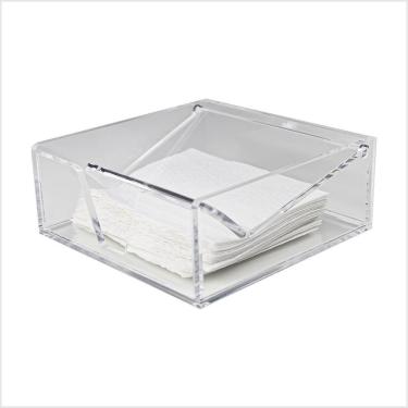 Imagem de Porta Guardanapos Acrílico Transparente 5mm Centauri Mod P Organizador Mesa Cozinha Compacto Prático