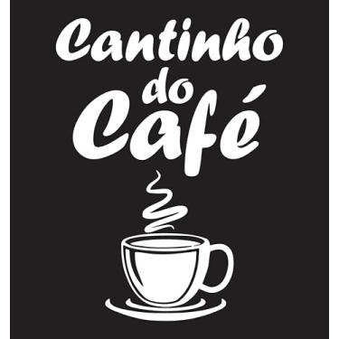 Imagem de ADESIVO CANTINHO DO CAFÉ DECORATIVO Parede Barril Tonel Cozinha Porta Cafeteria área gourmet (BRANCO, 57,5X76,7CM)