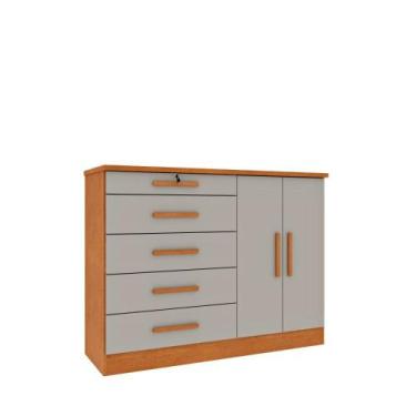 Imagem de Comoda 5 Gavetas Istambul - Tcil, Cinamomo Off White