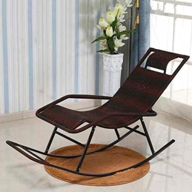 Imagem de UISLA Braço, balanço de vime, reclinável tradicional tecido à mão, reclinável preguiçoso, lazer doméstico, adequado para jardim, pátio, varanda, sala de estar