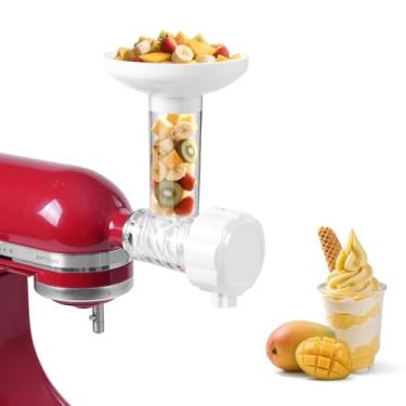 Imagem de Máquina de sorvete de frutas compatível com batedeira KitchenAid para sorvete de frutas saudáveis, sem laticínios, sobremesas e iogurtes de sorvete macio, máquina de sorvete - pode ser lavada na