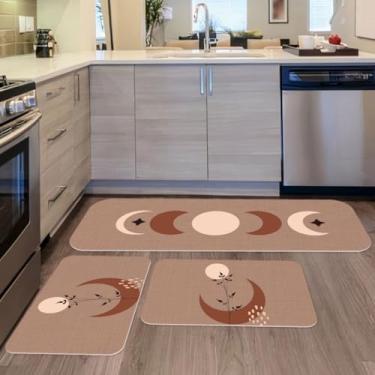 Imagem de Passadeira Cozinha, Kit 3 Tapetes para Cozinha Antiderrapante Mandala Vermelha, Elegante e Refinado(10)