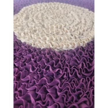 Imagem de Tapetes FruFru Flor Sala Quarto Cozinha Banheiro(Avelã Com Vinho)