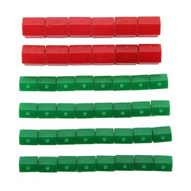 Imagem de Chazcool Hotel Game Replacement Pieces, Plastic Hotels Houses Game Piece Supplement Accessories, Monopoly Houses and Hotels Pieces, 10 Red and 30 Green