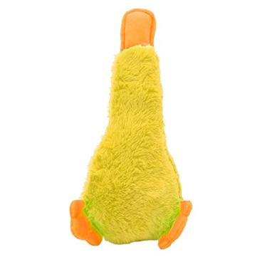 Imagem de Alomejor Brinquedos para Cães, Brinquedo para Mastigar Em Formato de Pato de 23 Cm Com Costura Reforçada, Brinquedo Interativo Resistente à Mordida para Dentição e Alívio de ansiedade (Amarela)