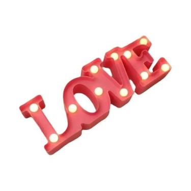 Imagem de Luz Noturna Romântica Em LED 3D Com Letra LOVE, Lâmpada Marquee Em For