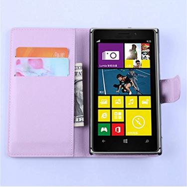 Imagem de Capa carteira Microsoft Lumia 925, carteira flip de couro PU premium com compartimento para cartão, suporte e fecho magnético [capa interior à prova de choque de TPU] Compatível com Microsoft Lumia