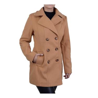 Imagem de Casaco Feminino Facinelli By Mooncity Médio kaqui - 610238-Feminino