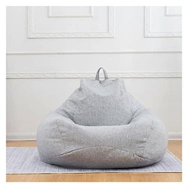 Imagem de SXxingkong Cadeira Bean Bag, cadeira de chão, poltrona reclinável para ambientes internos e externos – Puff Bag para adultos para sala de estar