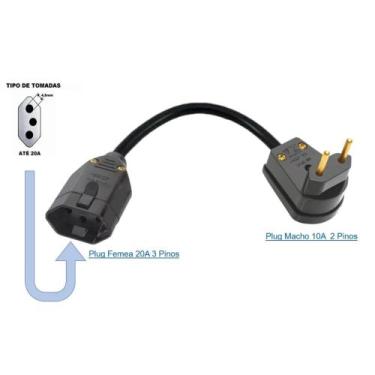 Imagem de Adaptador Para Tomada 90 Graus 10/20a - NC