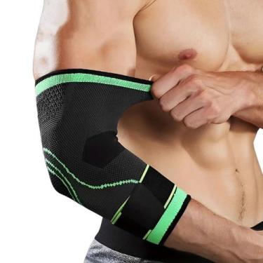 Imagem de Cotoveleira de Compressão Ortopédica Academia Proteção Braço Contra Te