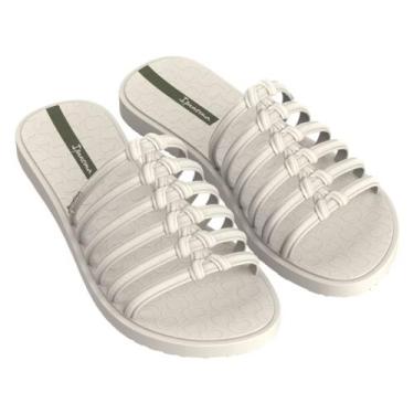Imagem de Sandalia Ipanema Feminina Unique Slide Confortavel e Estilosa, Branco,