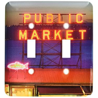 Imagem de 3dRose lsp_95820_2 Pike Place Market In Seattle, Washington Us48 Jmi0224 Janis Miglavs interruptor duplo
