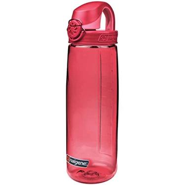 Imagem de Nalgene Garrafa de água Sustain Tritan livre de BPA na mosca feita com material derivado de 50% de resíduos de plástico (usando equilíbrio de massa certificado ISCC), 680 g, pétala com beterraba