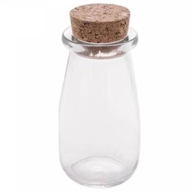 Imagem de Mini Pote Decorativo com Rolha 100ml 10,5x5cm em Vidro Lyor Lembrancin
