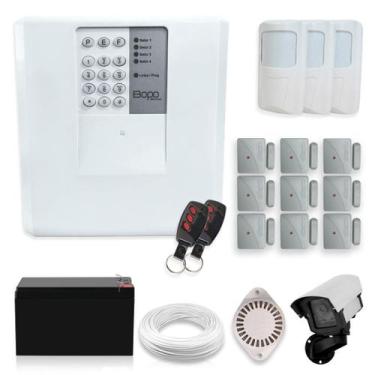 Imagem de Kit Alarme Residencial Bopo 12 Sensores Sem Fio e Discadora - Bopo Ele