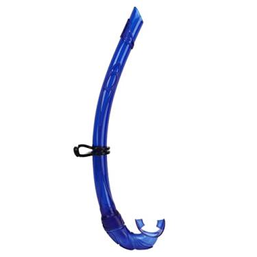 Imagem de Snorkel de Mergulho, Snorkel de Respiração Fácil Em Pvc, Tubo de Mergulho Seco Com Bocal Confortável para Mergulho Livre (Azul)
