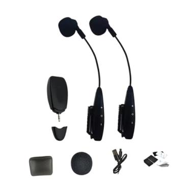 Imagem de menolana Microfone de violino, captador de pescoço de ganso, clipe recarregável no microfone de instrumento musical para shows de palco de bandolim Erhu, Microfone Duplo