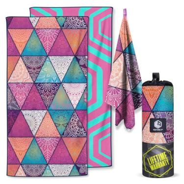 Imagem de VENTURE 4TH Toalha de Praia de Microfibra: Secagem Rápida, Compacta, Sem Areia, Absorvente, À Prova de Areia e Leve- Perfeita para Acampamentos, Praia e Viagens de Carro(Design de Verão Boêmio, 35X78"