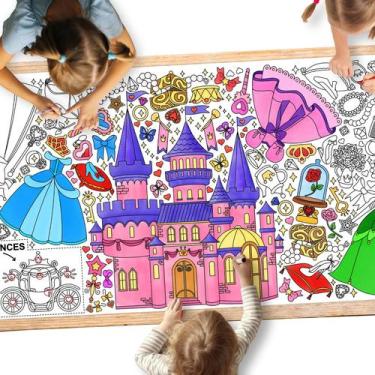 Imagem de Pôster Gigante para Colorir Gatherfun - Festa da Princesa (80x180cm)