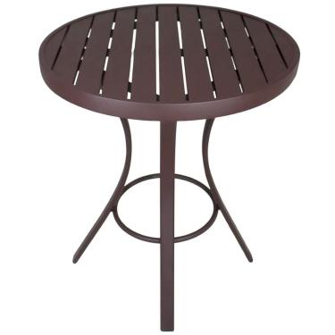 Imagem de Mesa de Centro Emily com Tampo Ripado em Alumínio para Área, Jardim, Edícula, Piscina e Decoração Trama Original