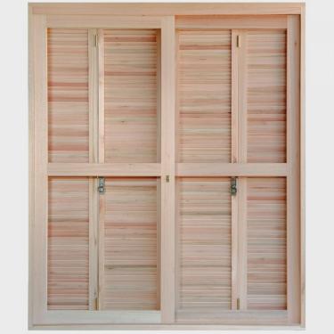 Imagem de Porta de Madeira Balcão Pantográfica 213x180cm com Batente de14cm ewk 460 Rondosul