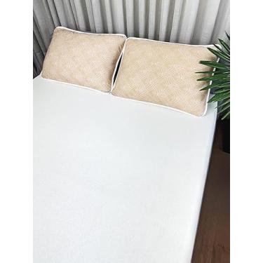 Imagem de Jogo de Cama Malha Casal Estampado Santiago 1,38 m x 1,88 m x 30 cm Com 3 peças
