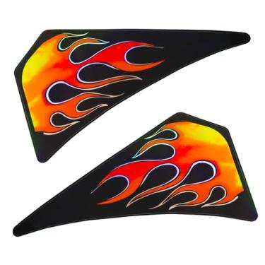 Imagem de JMCHstore Adesivo de chama de painel lateral para Motovox MBX10 Monster Mega Moto MMB80 80cc MMB105 105cc, para Coleman Realtree RB100 RT100 Mototec 105cc Mini bike