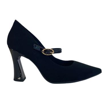 Imagem de Sapato Scarpin Piccadilly 749238 Feminino Preto salto confortável
