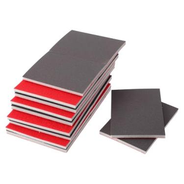 Imagem de TUCKBOLD 20 peças de esponja de lixa fina P1000 de 3,94 x 2,95 polegadas laváveis para paredes de gesso de madeira de metal, pintura automotiva, plástico, faça você mesmo, 0,5 polegadas