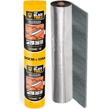 Imagem de Manta Asfáltica Autoadesiva Aluminizado Vedatudo 90cm X 10m Imperblock Aluminio FVD90 The Black Tools
