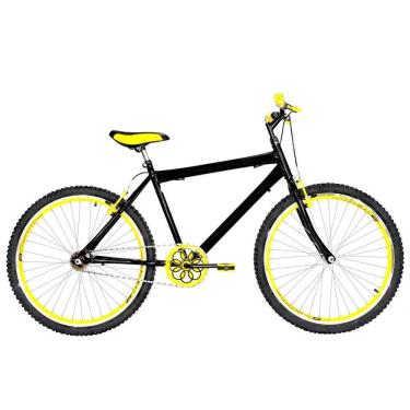 Imagem de Bicicleta Masculina Aro 26 Mtb Aero Cor Preta E Amarela