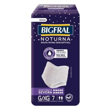 Imagem de Roupa Íntima Descartável Bigfral Noturna Tamanho G/XG 7 Unidades