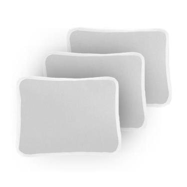 Imagem de Kit 3 Fronha Lisa Para Travesseiro Bebê 30X40Cm Cinza - Dugu