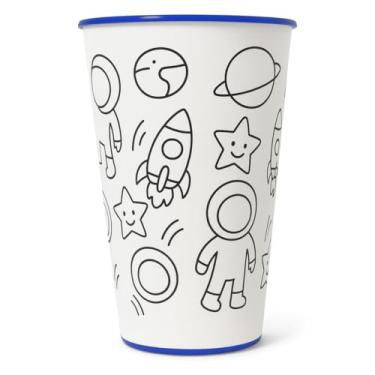 Imagem de Copo Infantil De Pintar Lembrancinha Festa Aniversário 15 Un (Menino Astronauta)