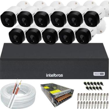 Imagem de Kit 11 Câmeras Intelbras Multi Hd 1120b Dvr 16 Canais